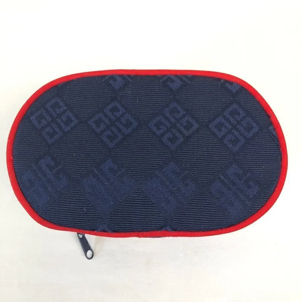 Givenchy Blue And Red Makeup Bag With Mirror